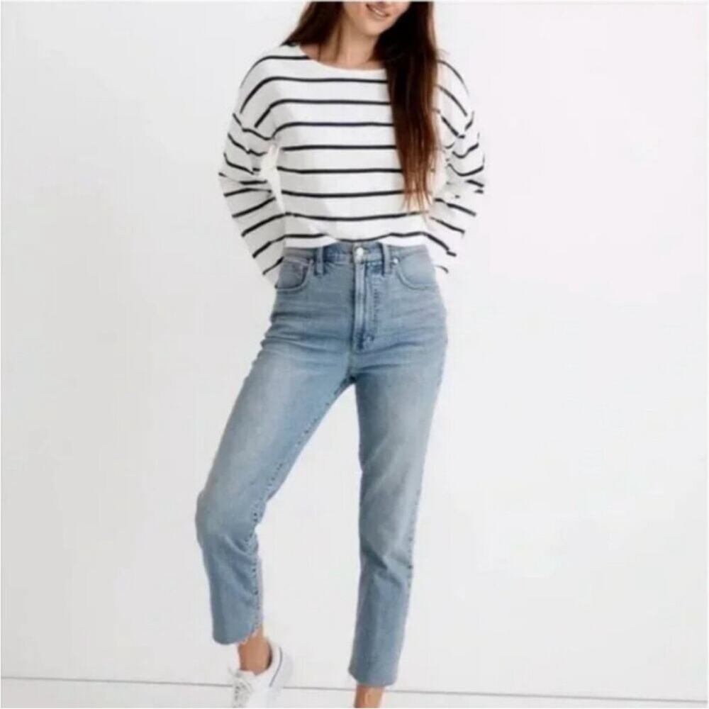 Madewell The Perfect Vintage Jean Ellicott Wash Raw Hem NA918 Women 2021 Sz 27